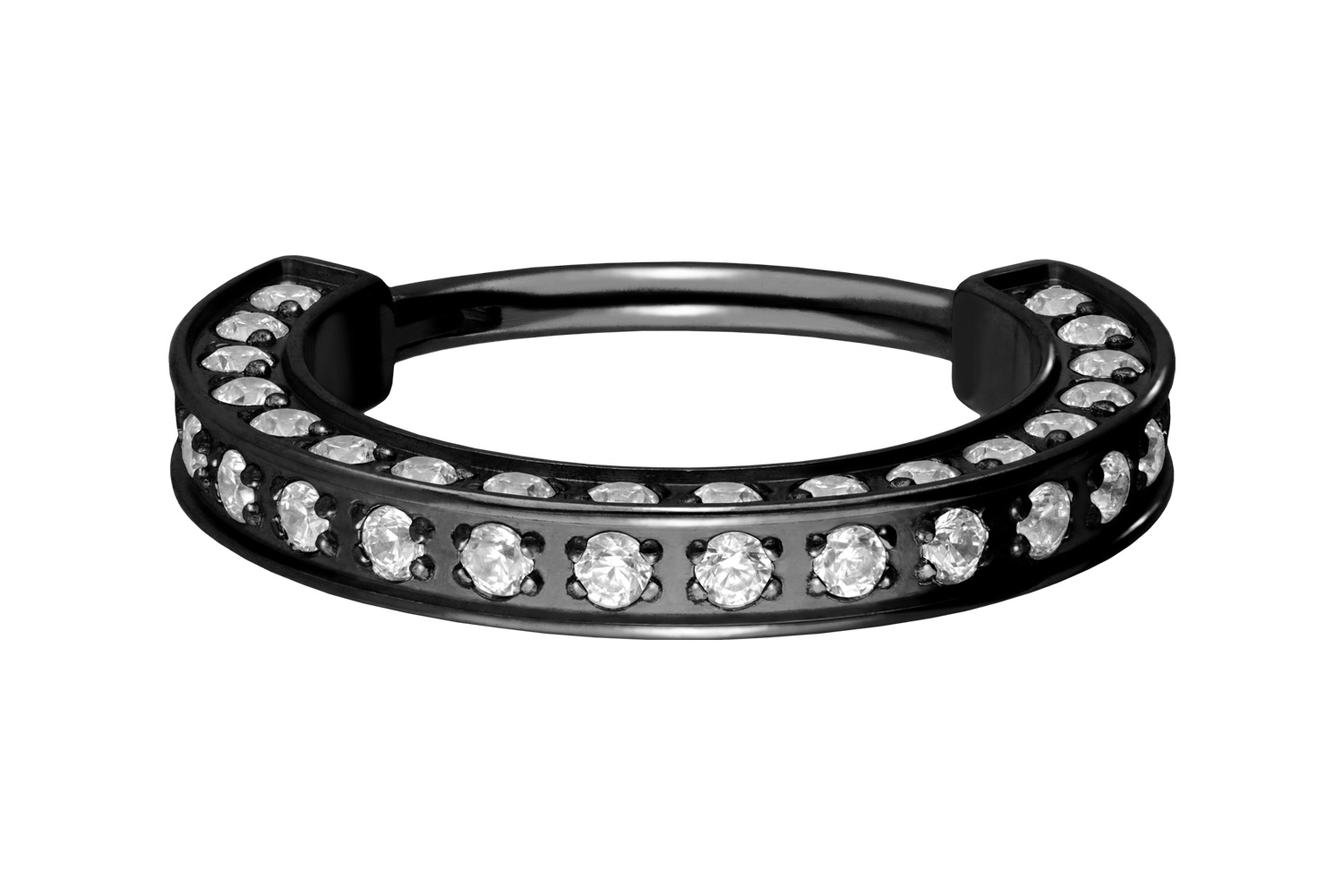 Titan Segmentring Clicker Piercing KRISTALLRAND ++SALE++